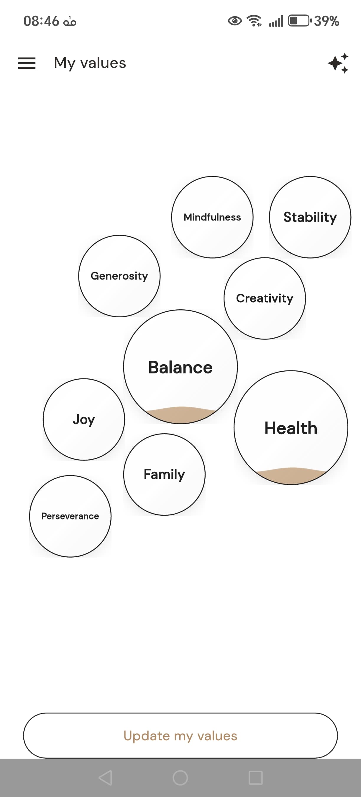 My Values — discover what matters most to you